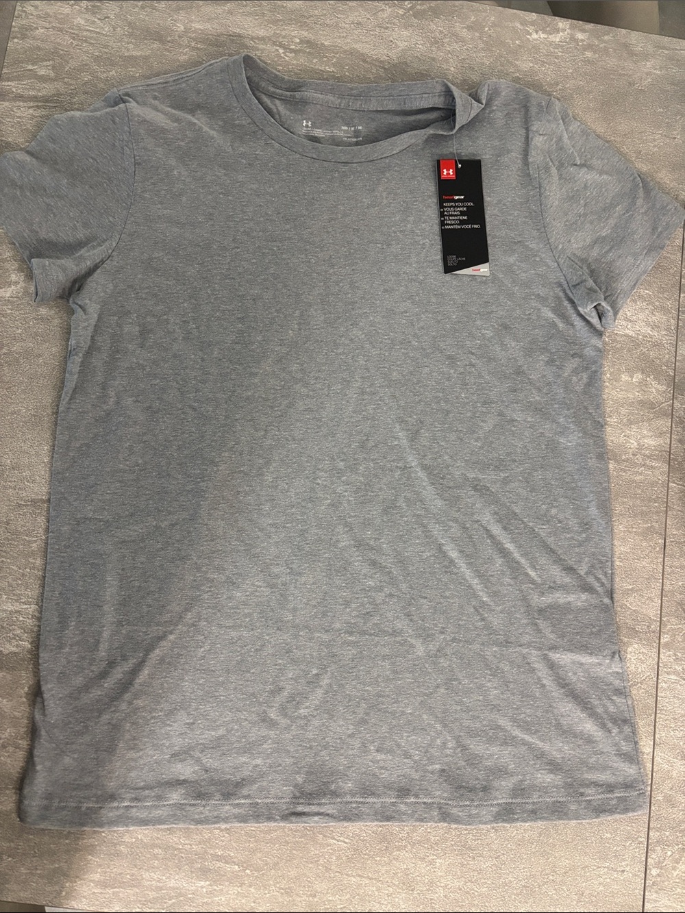 Under Armour Women's Light Heather Gray Short Sleeve Crew Tee
